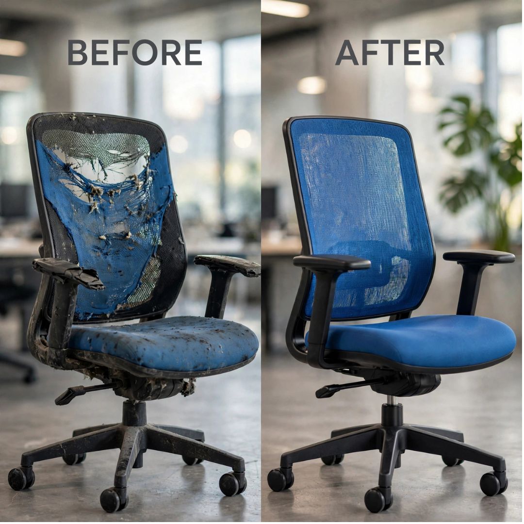 Corporate office chair repair at IT park Noida Expressway - gas lift replacement