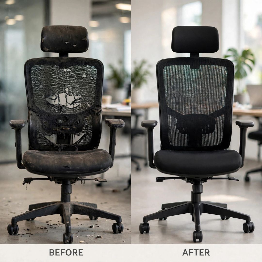 Ergonomic chair wheel and mechanism repair Noida Expressway corporate office